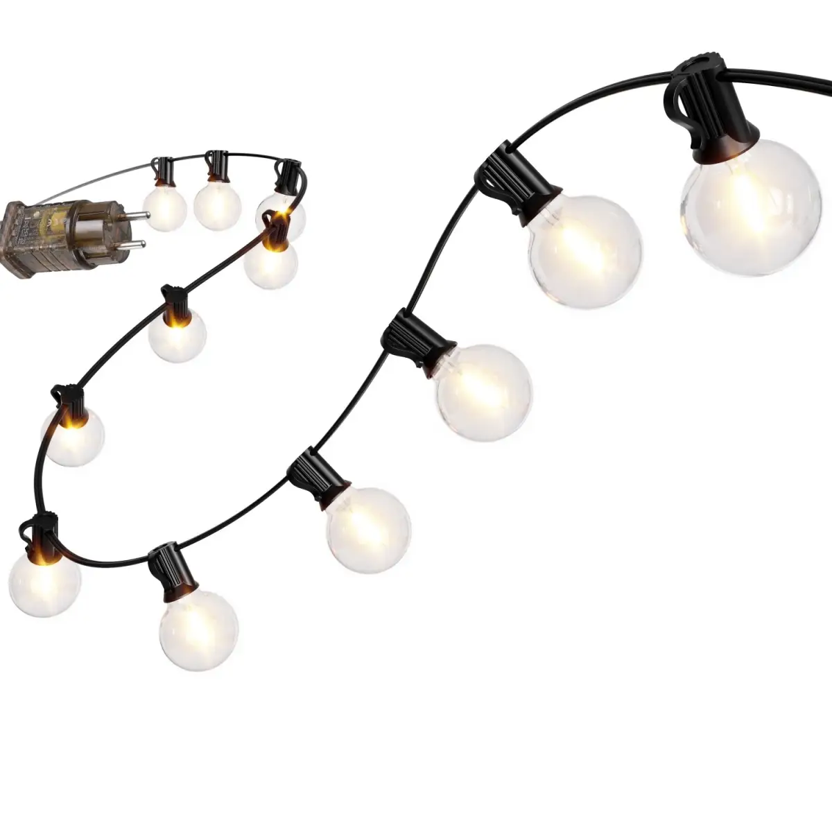 Girlanda ogrodowa świetlna łańcuch 25x LED 15m 9 trybów lampki ogrodowe 9W - obrazek 3