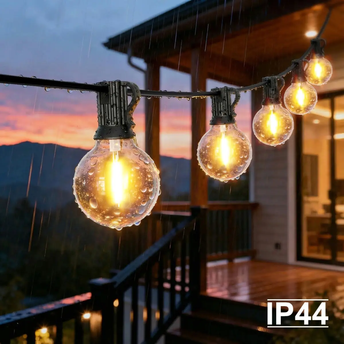 Girlanda ogrodowa świetlna łańcuch 25x LED 15m 9 trybów lampki ogrodowe 9W - obrazek 6