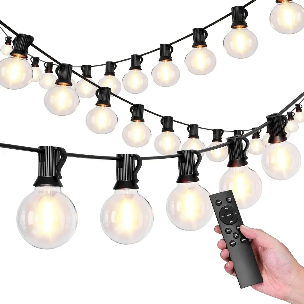 Girlanda ogrodowa świetlna łańcuch 25x LED 15m 9 trybów lampki ogrodowe 9W