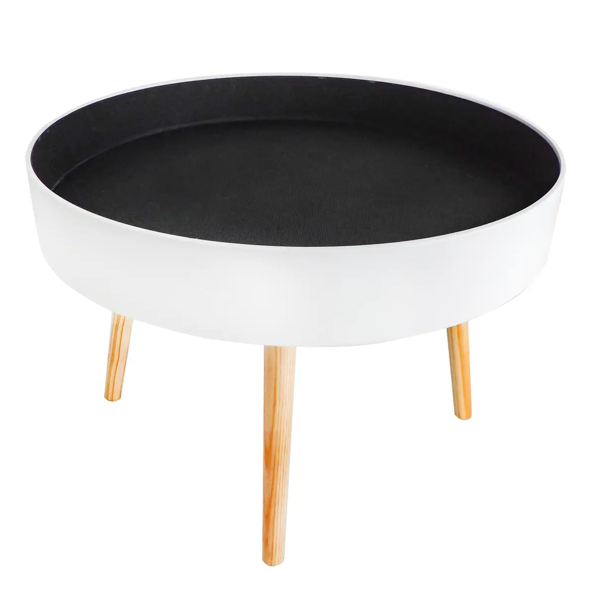 Stolik kawowy okrągły ze schowkiem 60 cm ModernHome - obrazek 3