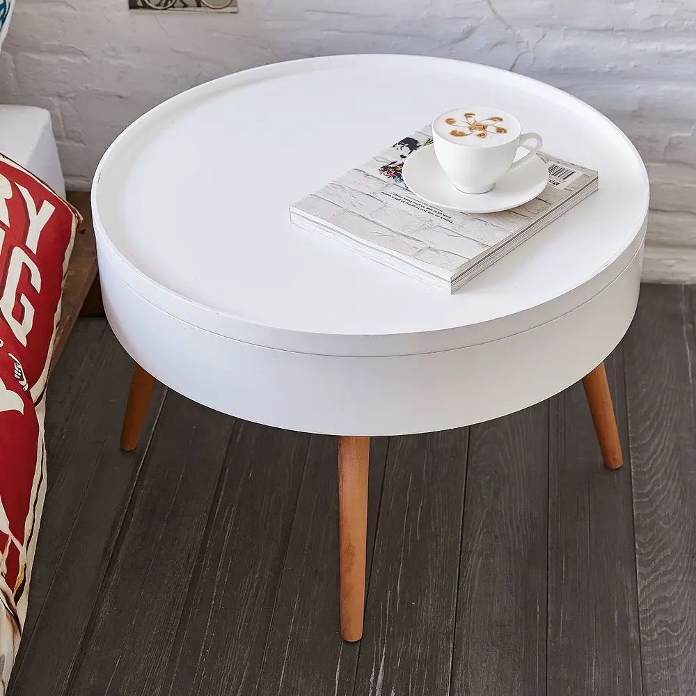 Stolik kawowy okrągły ze schowkiem 60 cm ModernHome - obrazek 7