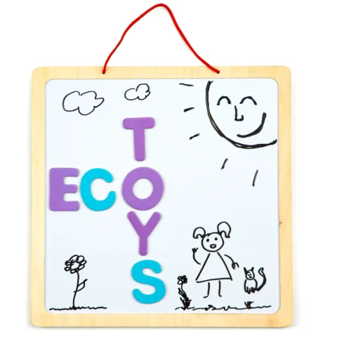 Tablica edukacyjna 3w1 magnetyczna kredowa literki ECOTOYS