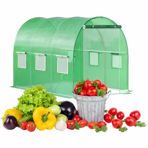 Szklarnia tunel ogrodowy foliowy 3x2x2 m 6 m² metalowy stelaż folia UV