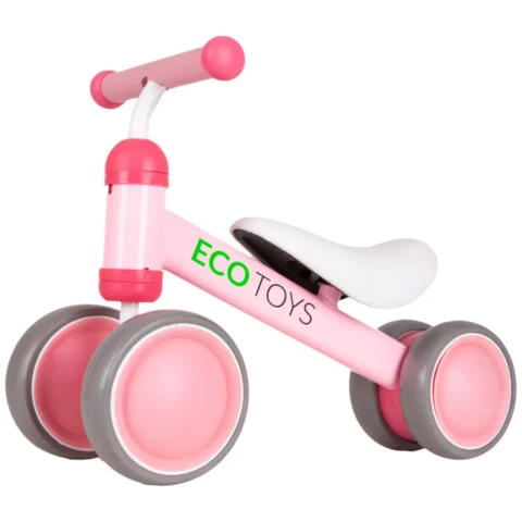 Rowerek biegowy treningowy mini rower dla dzieci różowy ECOTOYS