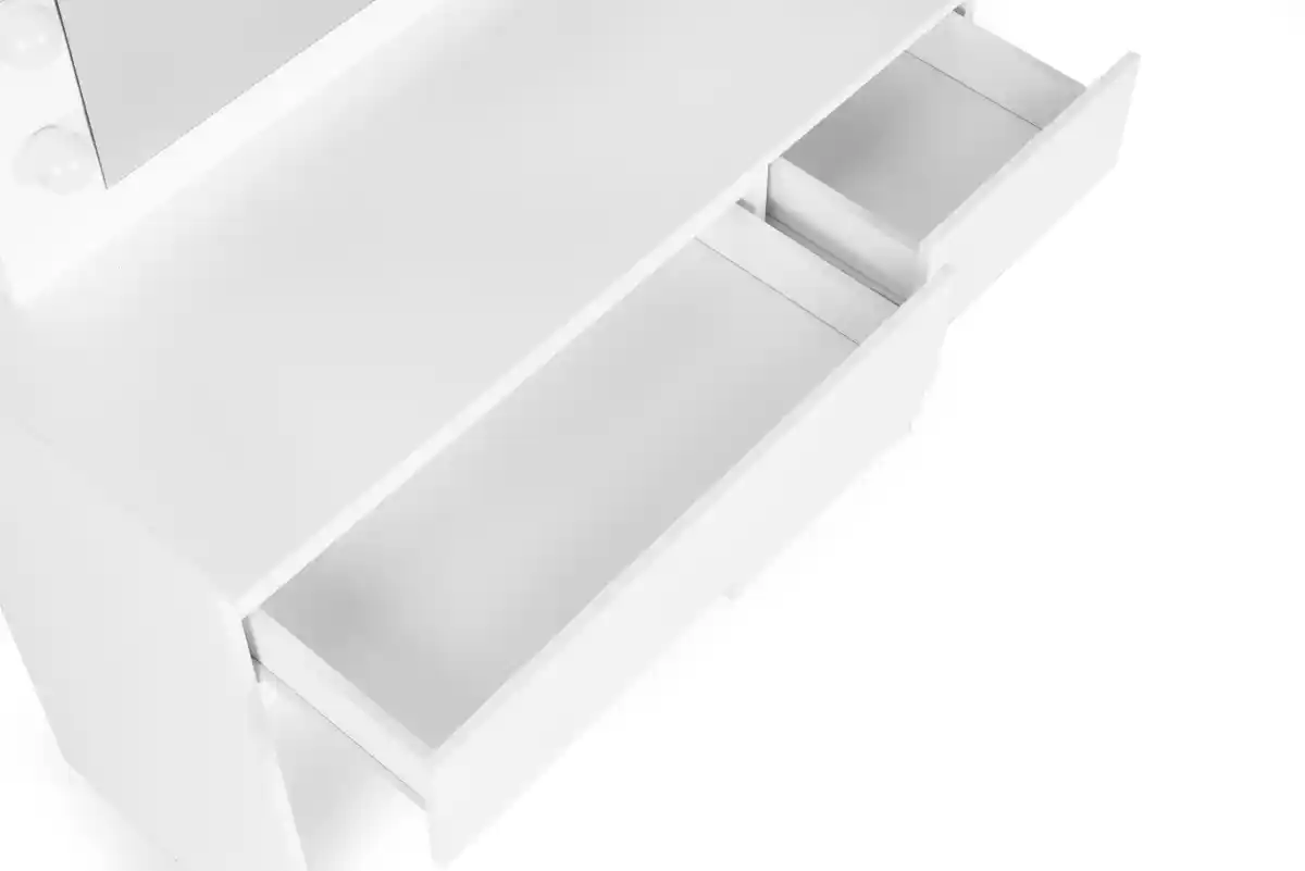 Toaletka kosmetyczna z lustrem i oświetleniem 5 szuflad taboret ModernHome - obrazek 6