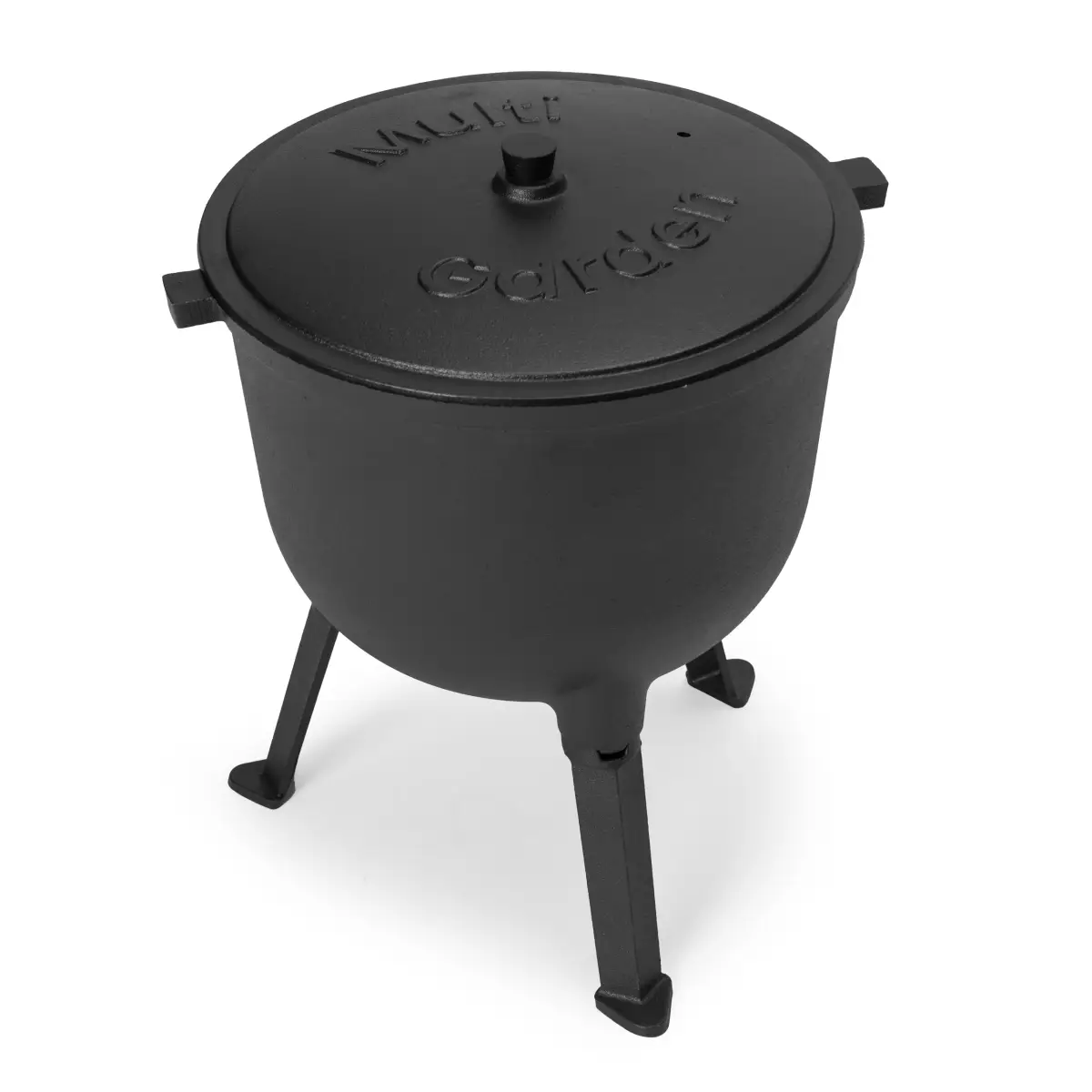 Kociołek żeliwny emaliowany 10L stojący garnek myśliwski ognisko grill MultiGarden - obrazek 6