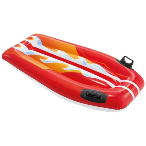 Deska do pływania dmuchana z uchwytami dla dzieci czerwona INTEX 58165 RED