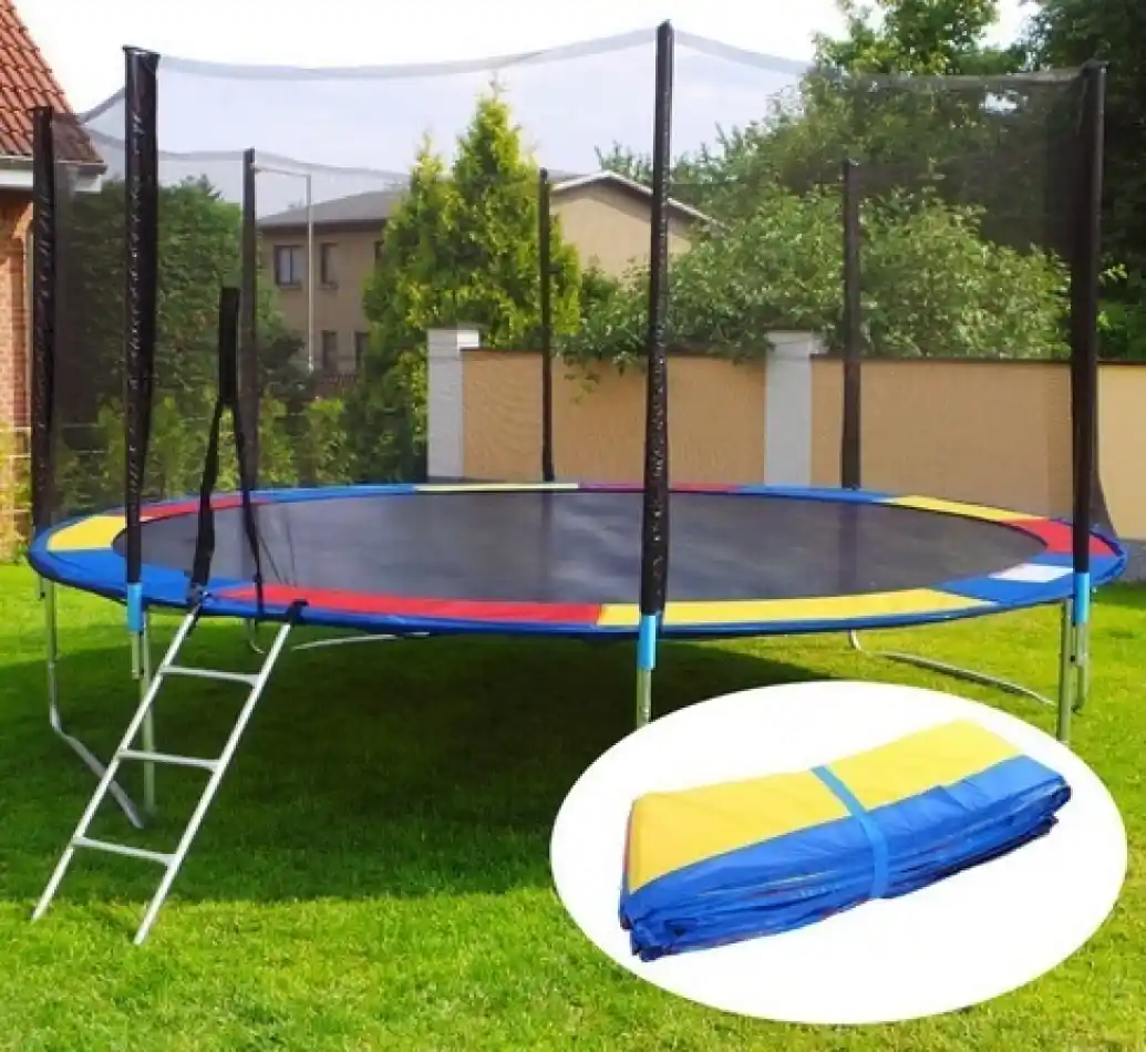 Osłona sprężyn do trampoliny 8 ft miękka mata zabezpieczająca kolorowa 244-250 cm - obrazek 3
