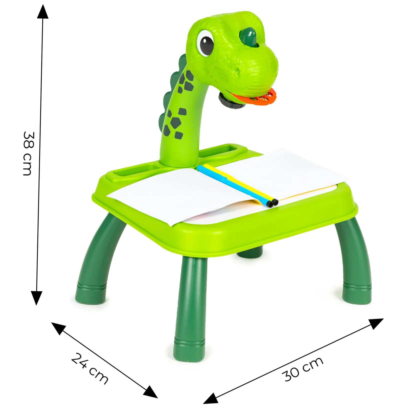 Projektor tablica do rysowania dinozaur 12 flamastrów 24 wzory - obrazek 6