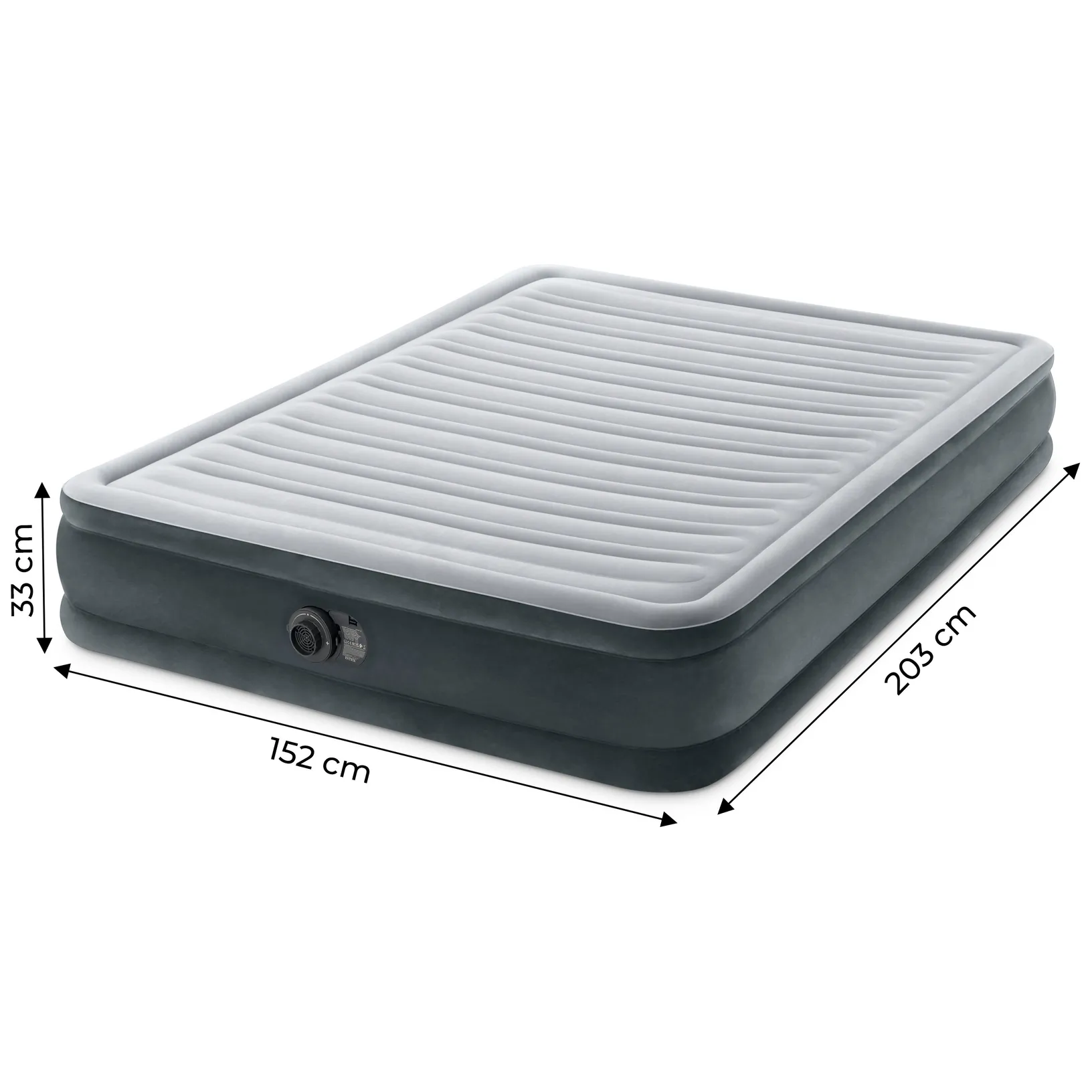 Materac dmuchany łóżko 203x152 cm z pompką dwuosobowy INTEX 67770ND - obrazek 10