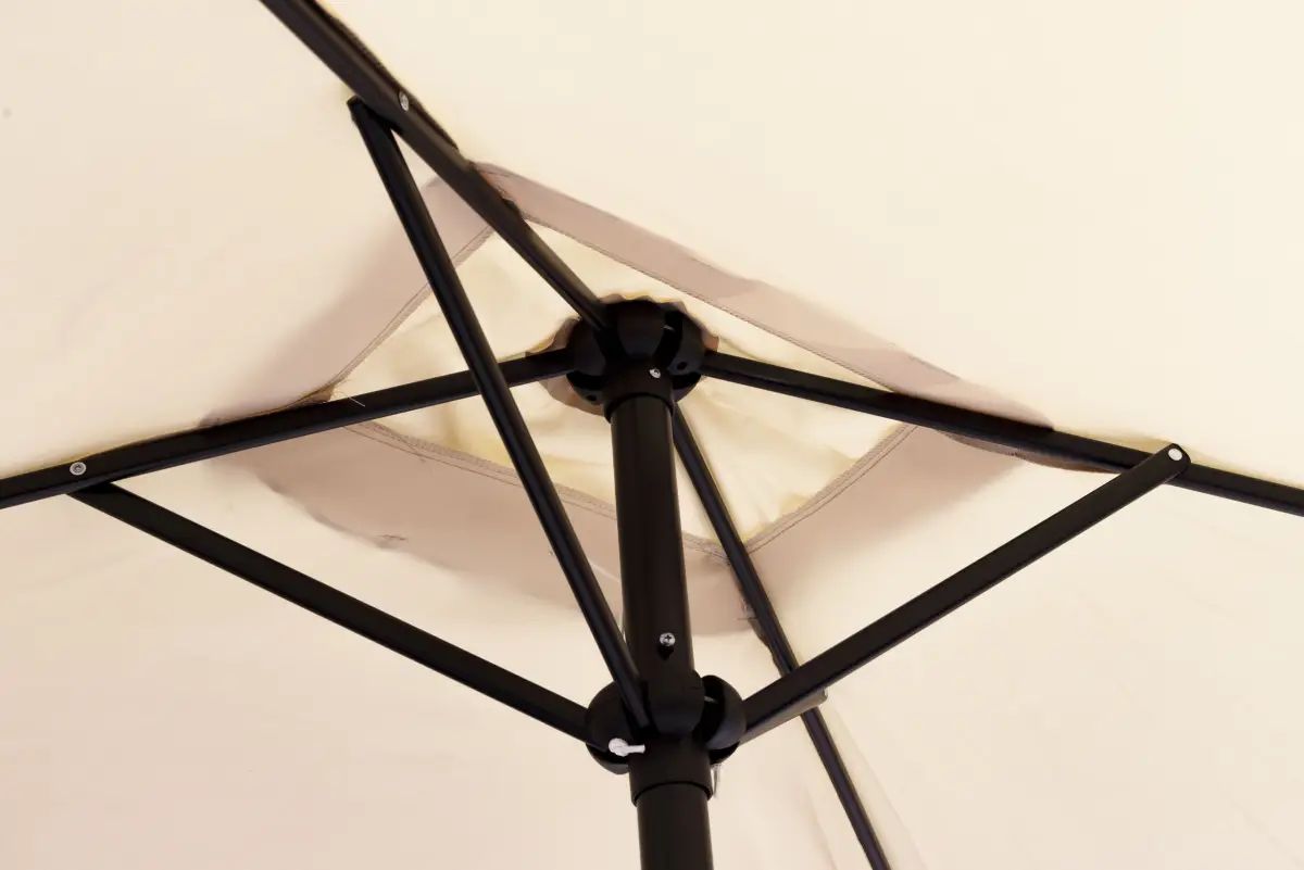 Prostokątny duży parasol ogrodowy skośny łamany z korbą beżowy 200x140 cm MultiGarden - obrazek 7