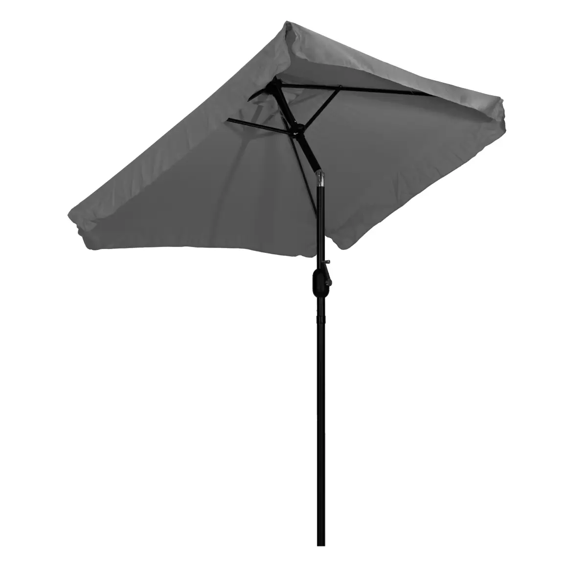 Prostokątny duży parasol ogrodowy skośny łamany z korbą szary 200x140 cm MultiGarden - obrazek 3