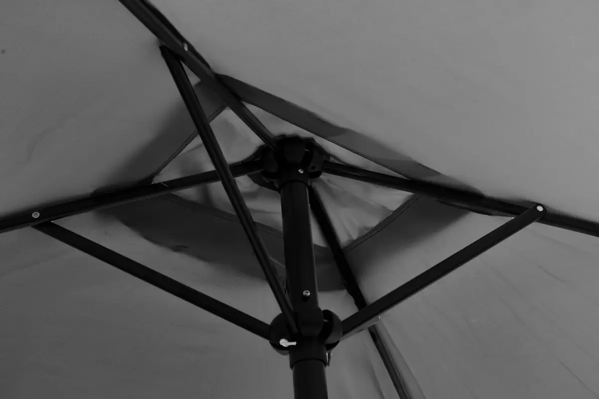 Prostokątny duży parasol ogrodowy skośny łamany z korbą szary 200x140 cm MultiGarden - obrazek 7