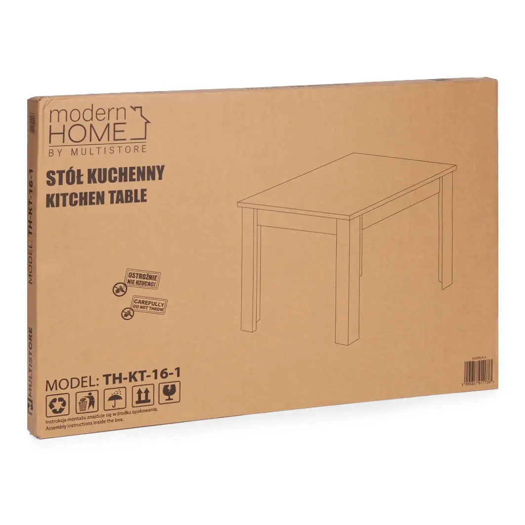 Stół prostokątny do kuchni jadalni dla 4 osób 120x80 cm dąb sonoma ModernHome - obrazek 9