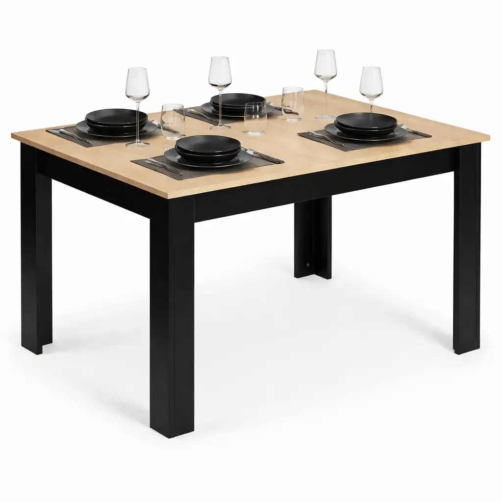 Stół prostokątny do kuchni jadalni dla 4 osób 120x80 cm dąb sonoma ModernHome