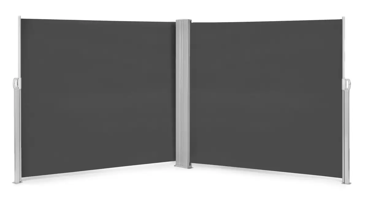 Podwójna markiza 300x300x180 cm przeciwsłoneczna boczna parawan roleta antracyt MultiGarden - obrazek 3
