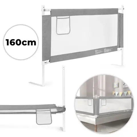 Barierka ochronna na łóżko 160 cm osłona zabezpieczenie dla dzieci ECOTOYS