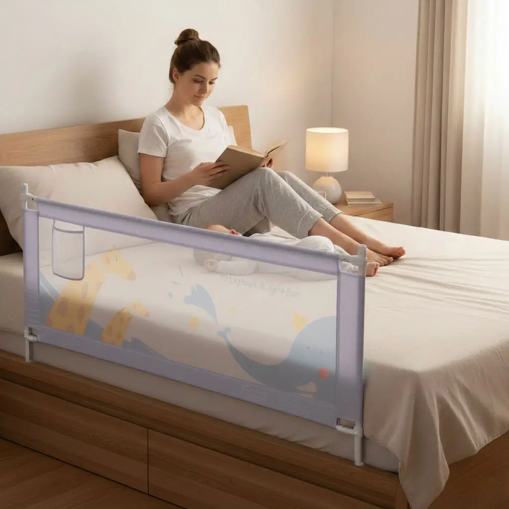 Barierka ochronna na łóżko 200 cm osłona zabezpieczenie dla dzieci ECOTOYS - obrazek 3