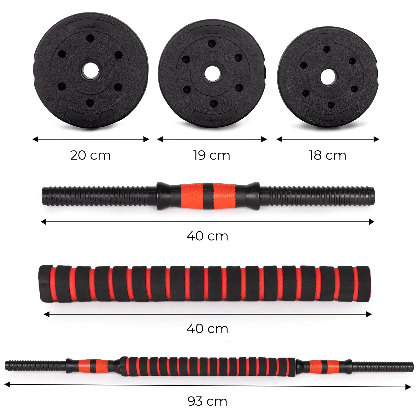 Hantle regulowane 2x10 kg sztanga zestaw 20 kg gryf - obrazek 10