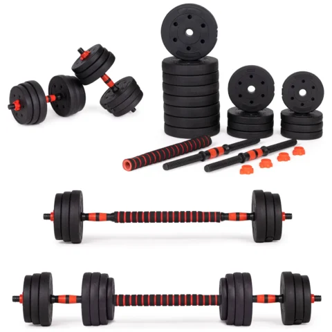 Hantle regulowane 2x15 kg sztanga zestaw 30 kg gryf