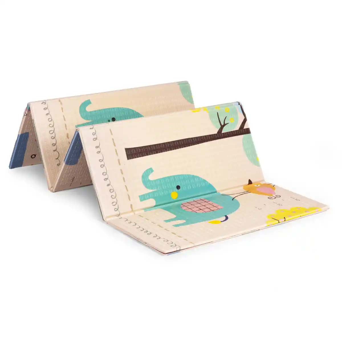 Mata piankowa dla dzieci 200x180 cm edukacyjna dwustronna składana miarka wzrostu alfabet ECOTOYS - obrazek 7