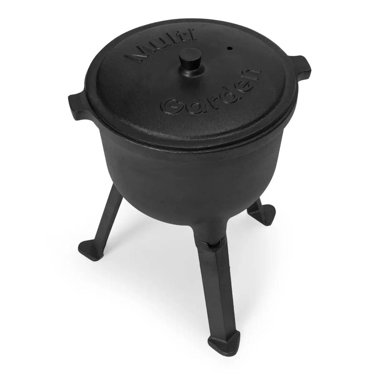 Kociołek żeliwny emaliowany 5L stojący garnek myśliwski ognisko grill MultiGarden - obrazek 6