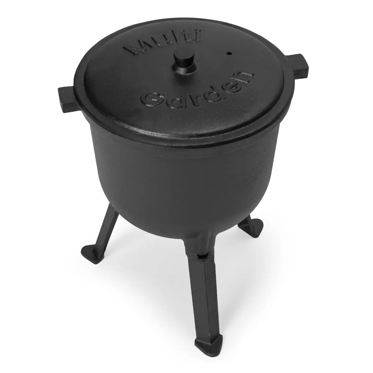 Kociołek żeliwny emaliowany 8L stojący garnek myśliwski ognisko grill MultiGarden - obrazek 6