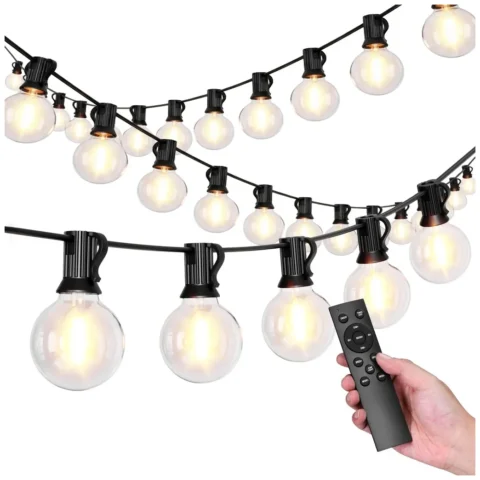 Girlanda ogrodowa świetlna łańcuch 25x LED 15m 9 trybów lampki ogrodowe 9W