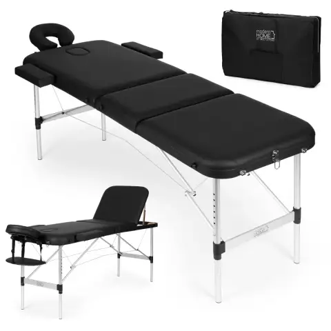 Aluminiowy stół do masażu i rehabilitacji 3-segmentowy składany w walizkę + torba ModernHome