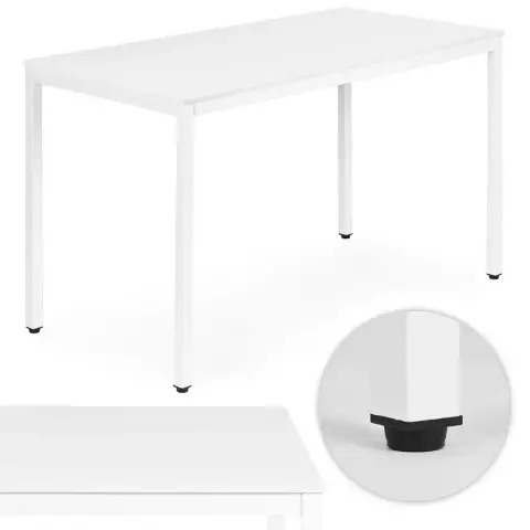 Stół do kuchni jadalni dla 4-5 osób biurko komputerowe 120x60 cm biały ModernHome