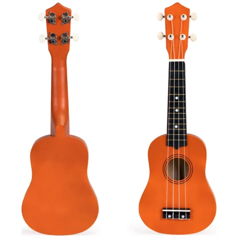 Gitara ukulele dla dzieci drewniana 4 struny nylonowe ECOTOYS