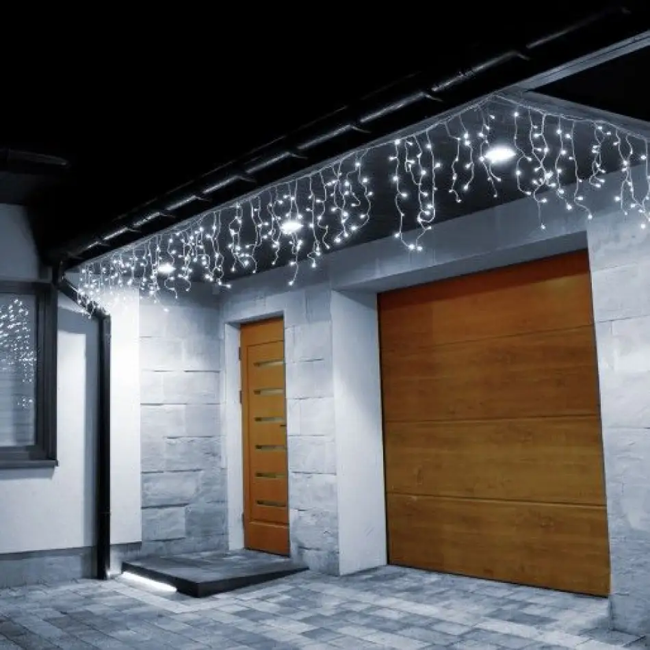 Sople zewnętrzne dekoracyjne lampki światełka 500 LED 19m kurtyna - obrazek 2