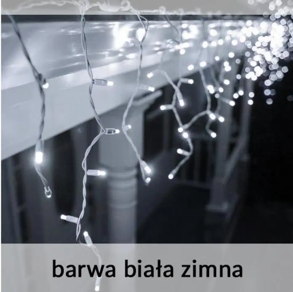 Sople zewnętrzne dekoracyjne lampki światełka 500 LED 19m kurtyna - obrazek 4