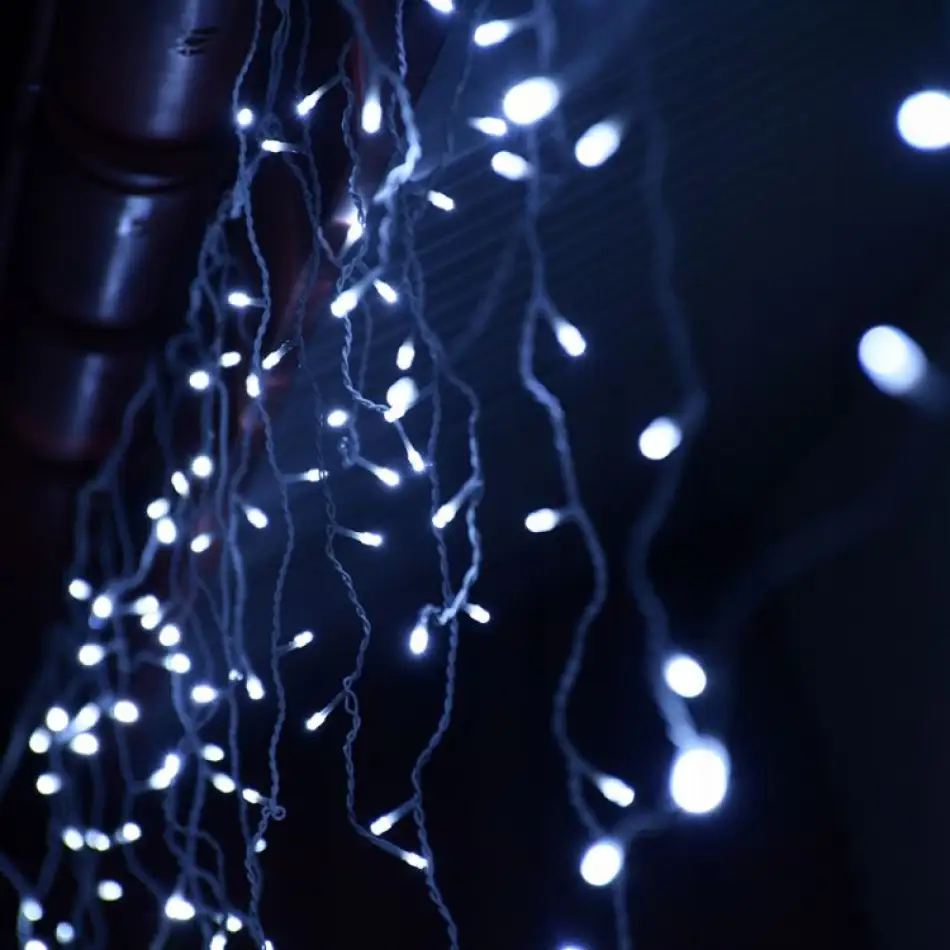 Sople zewnętrzne dekoracyjne lampki światełka 500 LED 19m kurtyna - obrazek 5