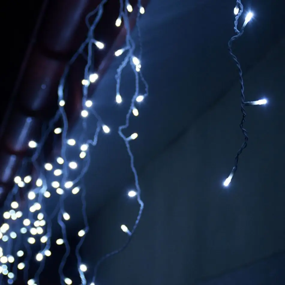 Sople zewnętrzne dekoracyjne lampki światełka 500 LED 19m kurtyna - obrazek 7