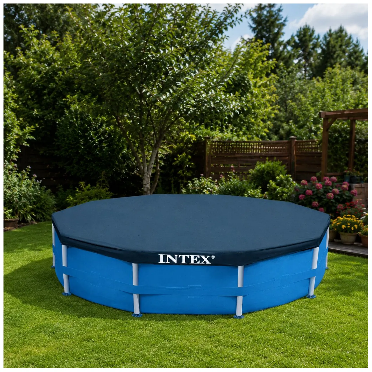 Pokrywa osłona na basen stelażowy 457 cm INTEX 28032 - obrazek 2