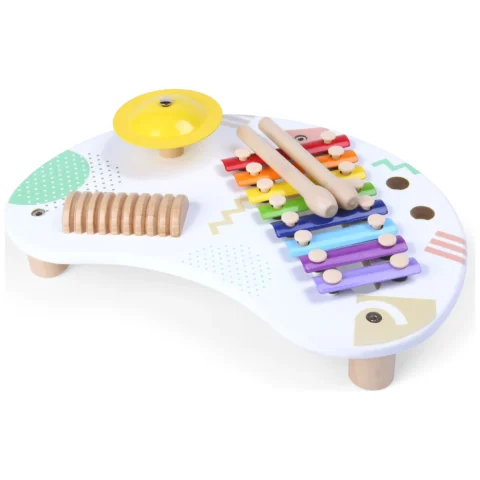 Stolik z instrumentami stół muzyczny cymbałki +18m ECOTOYS