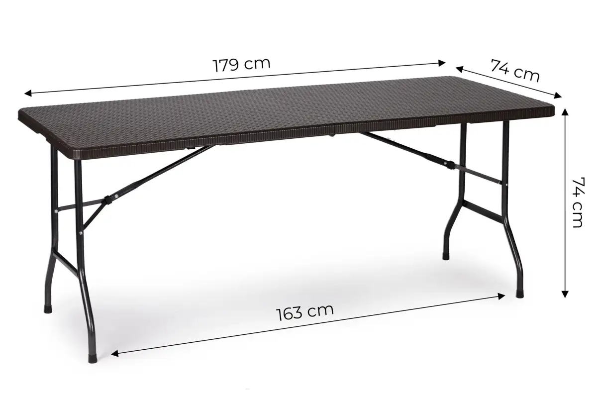 Stół cateringowy bankietowy ogrodowy składany 180 cm ratan MultiGarden - obrazek 10