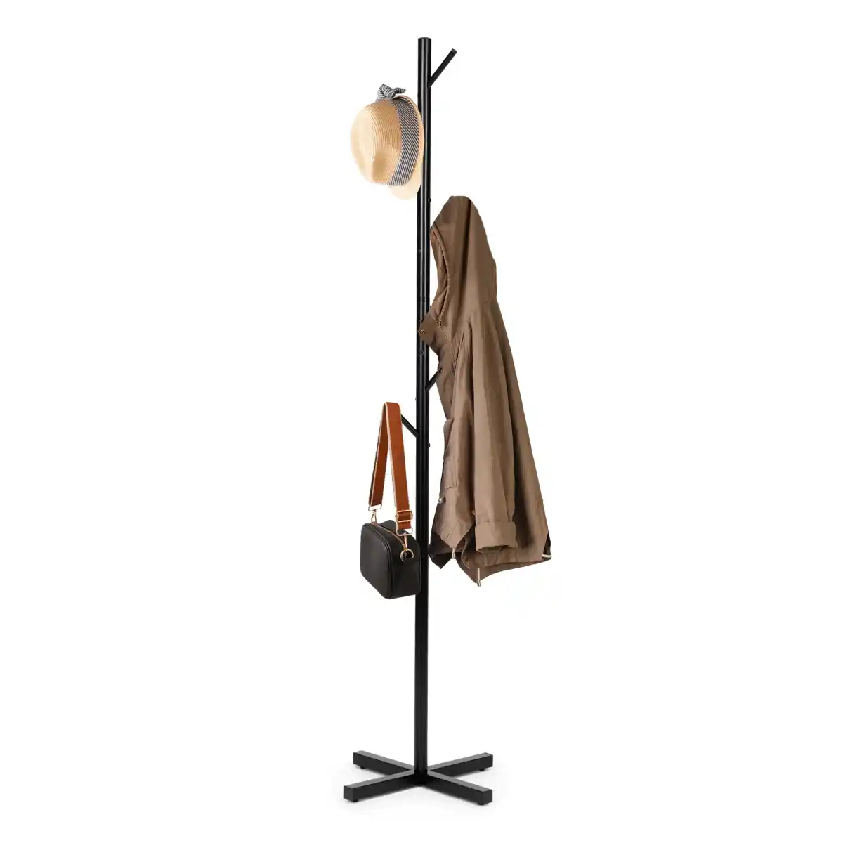 Stojący wieszak na ubrania prosty metalowy 7 haczyków 177 cm ModernHome - obrazek 6