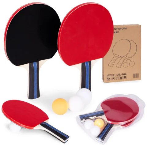 Zestaw do tenisa stołowego 2 paletki do ping-ponga 3 piłeczki