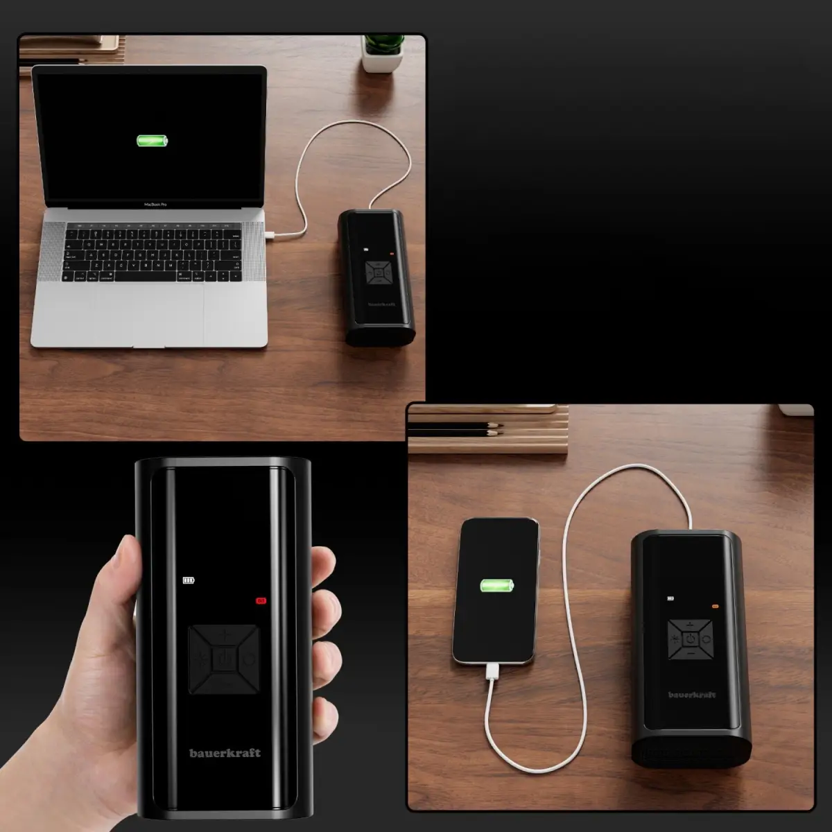 Pompka rowerowa elektryczna kompresor do opon powerbank 6000mAh latarka LED - obrazek 5