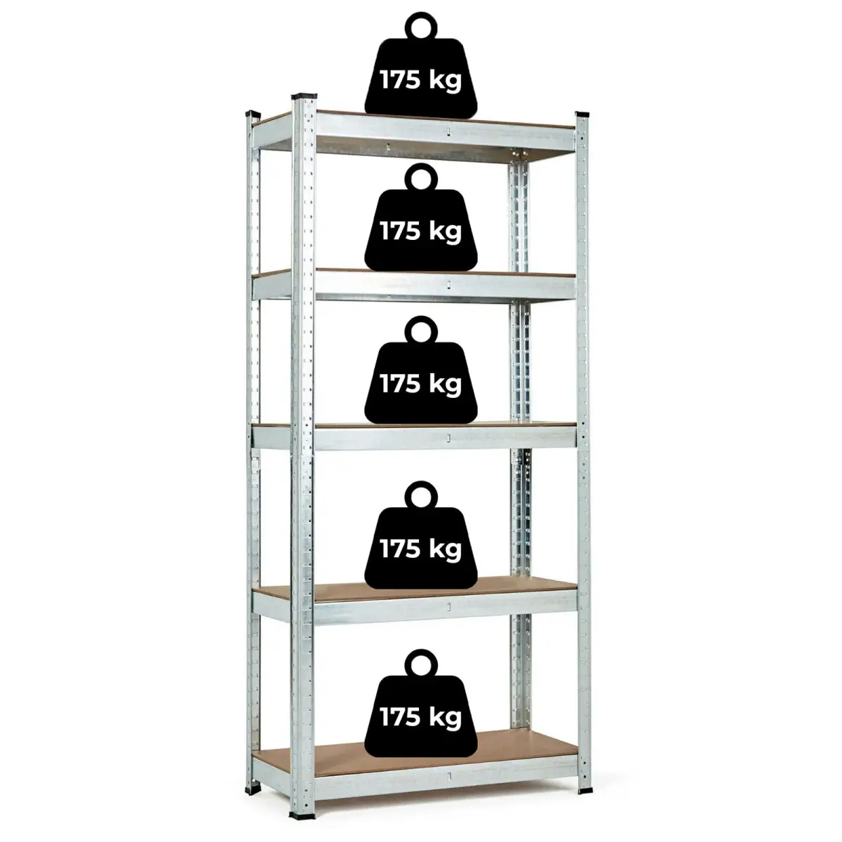 Regał magazynowy 180x90x40 cm stal galwanizowana 5 półek 875 kg ModernHome - obrazek 5