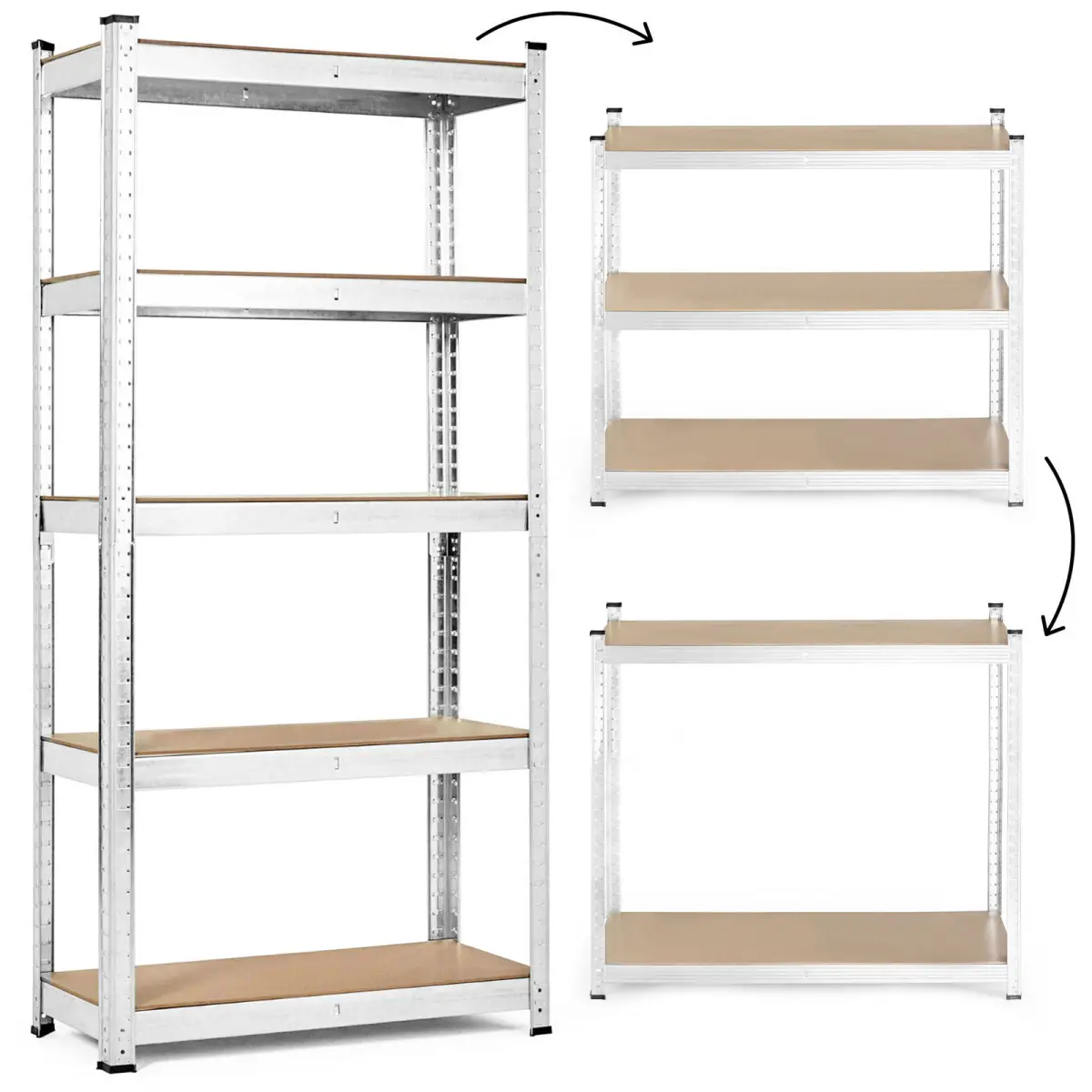 Regał magazynowy 180x90x40 cm stal galwanizowana 5 półek 875 kg ModernHome - obrazek 9