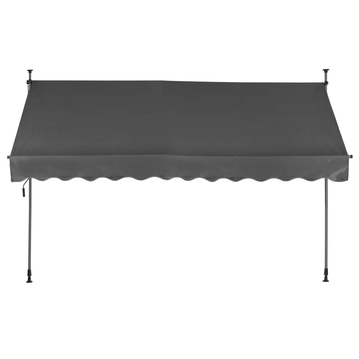 Markiza przeciwsłoneczna balkonowa 300x120 cm regulacja wysokości wodoodporna korbka ręczna szara MultiGarden - obrazek 2