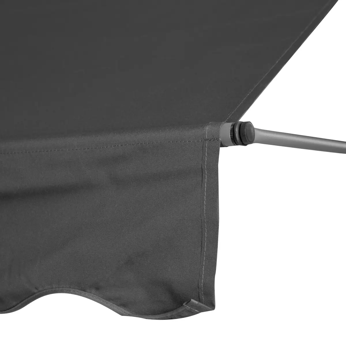 Markiza przeciwsłoneczna balkonowa 300x120 cm regulacja wysokości wodoodporna korbka ręczna szara MultiGarden - obrazek 4