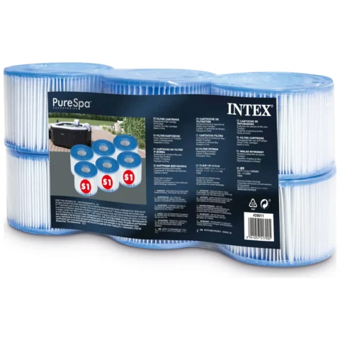 Filtry S1 komplet 6 sztuk zestaw Pure SPA INTEX 29011