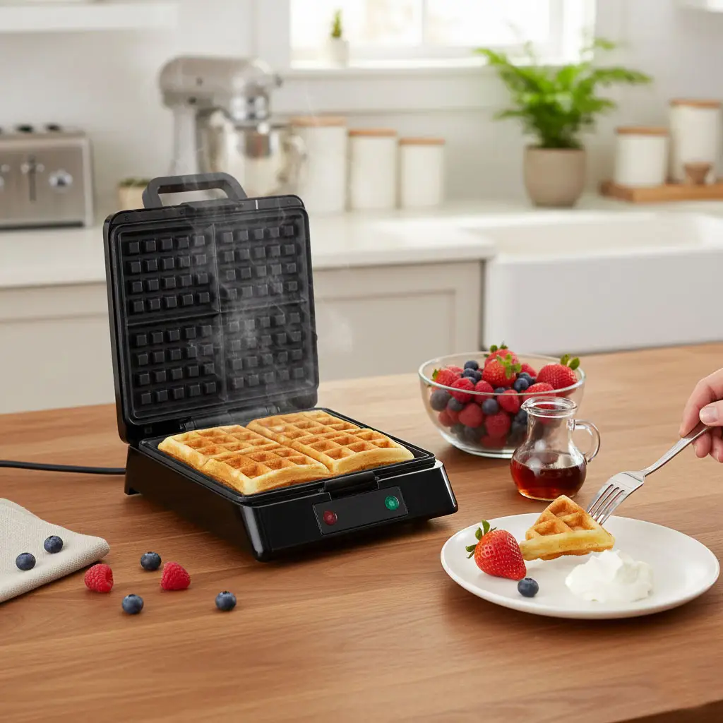 Gofrownica na 4 gofry nieprzywierająca powłoka 1080-1300W KADEN - obrazek 2