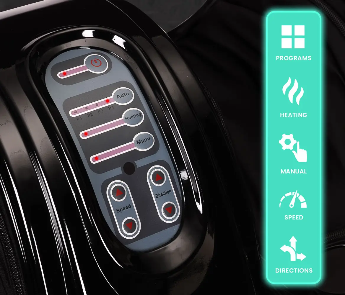 Masażer elektryczny do stóp i nóg z funkcją grzania refleksologia 4 tryby pilot 40W ModernHome - obrazek 7