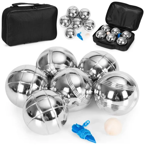 Zestaw do gry w bule kule boules petanque 6 szt. + etui i akcesoria