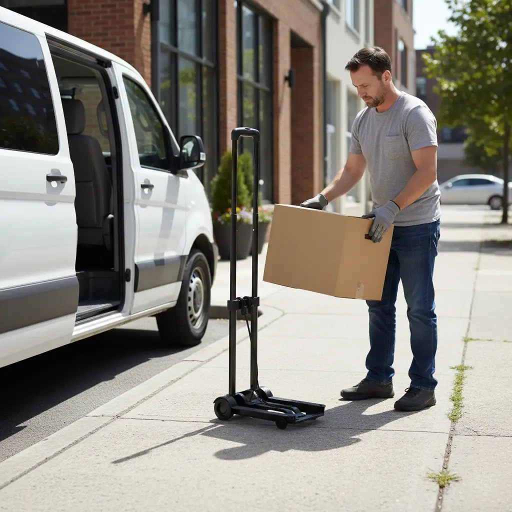 Wózek transportowy magazynowy składany ręczny młynarka 30 kg ModernHome - obrazek 2